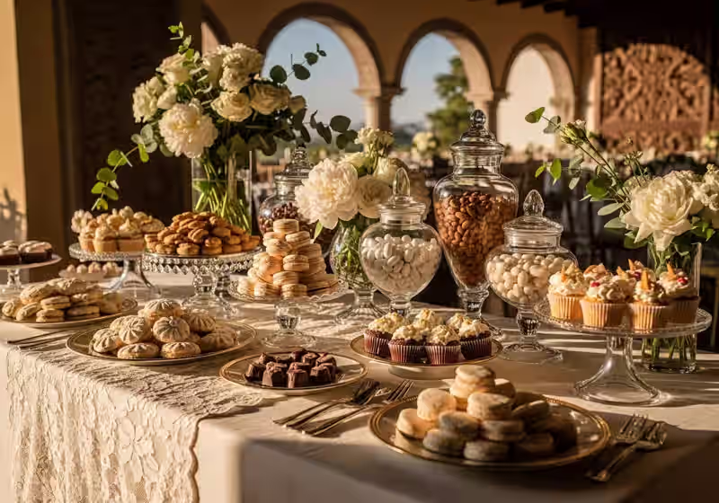 Mesa de dulces en Ciudad de Mexico con montaje profesional y composicion equilibrada